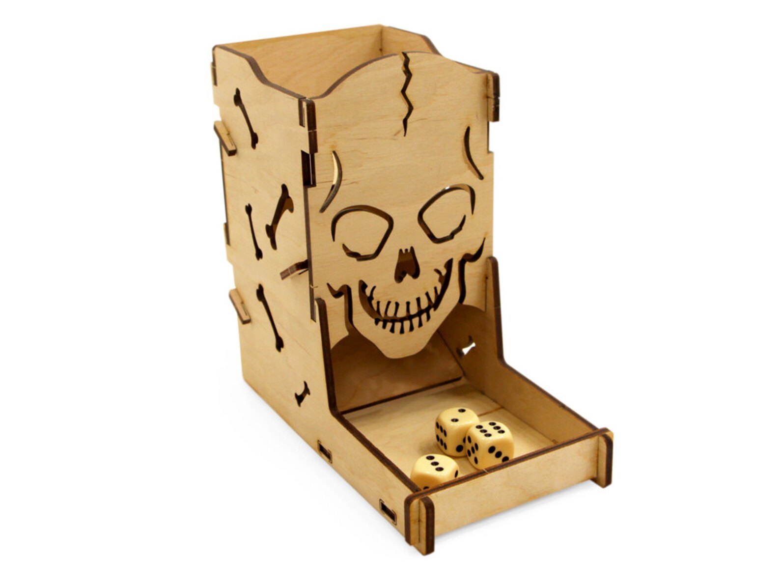 Dice Tower Skull Boardgame Accessory Wood Dice Tower Etsy UK