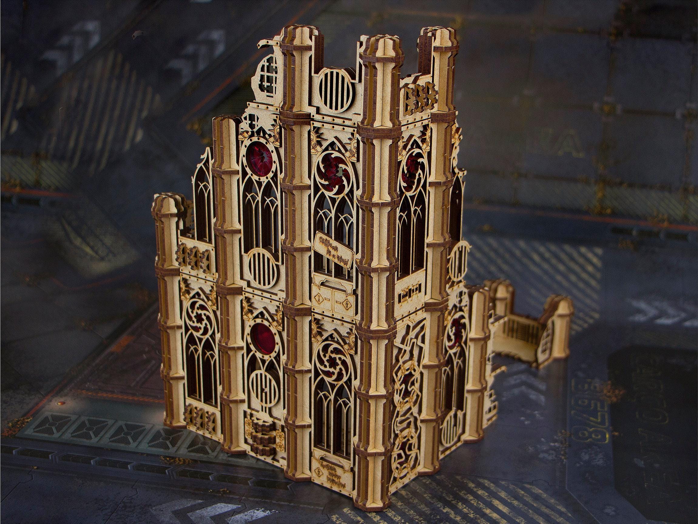 Scenario Da Gioco Gotico In Rovina – Set Città In Miniatura Per Wargaming Fantasy
