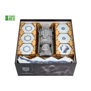 Organizzatore Frostpunk, Scatola portaoggetti per giochi da tavolo Frostpunk, Inserto in legno per giochi da tavolo Frostpunk, Vassoio tagliato al laser per upgrade del gioco, Idea regalo geek