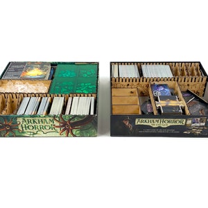 Organizer for Arkham Horror 3rd edition + 3 Expansions, Insert Compatible with Board Game, Accessories Upgrade, Tabletop Gamer Gift