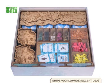 Organizer for Finspan, Insert Storage Compatible with Board Game, Card Holder and Resources Tray, Accessories Upgrade, Valentines Day Gift