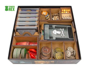 Organizer for 7 Wonders Duel + Agora, Pantheon Expansions, Storage Insert Compatible with Board Game, Accessories, Nerdy Gifts