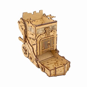Wastlander&#39;s Dice Tower, Boardgame Accessory, Wood dice tower, Dice Roller Tower, Dice Roller, Dice Accessories, Dice Thrower, Dice