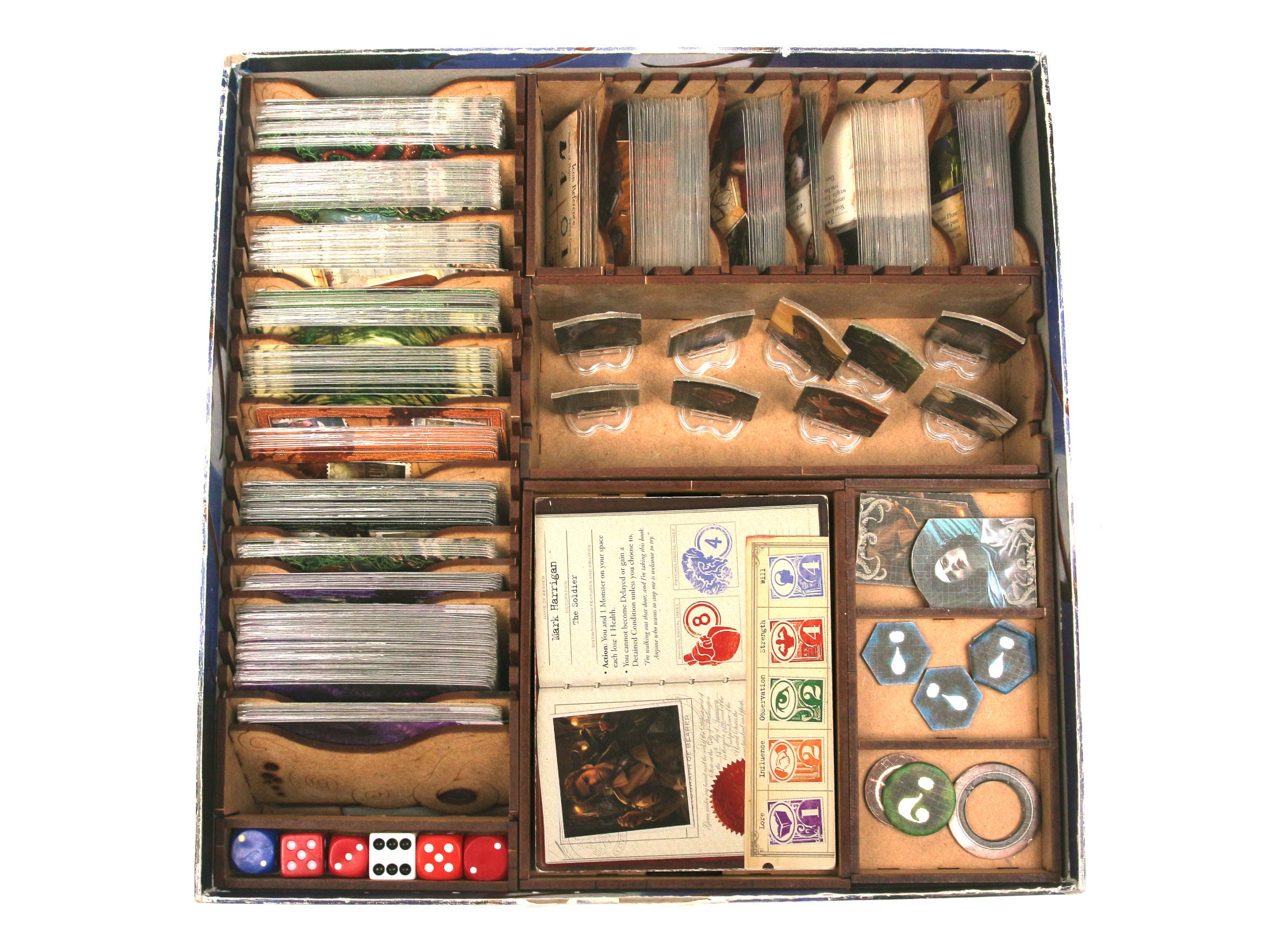 Organizer for Eldrich Horror + One Any Expansion, Storage Insert Compatible with Eldritch Horror Board Game, Tabletop Gamer Gift Accessories