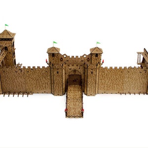 Festung DnD Gelände, Modulare Miniatur im 28mm Maßstab für Dungeons & Dragons, Frostgrave, TTRPG, Dungeon Master Geschenk, Tabletop Gamer Geschenk