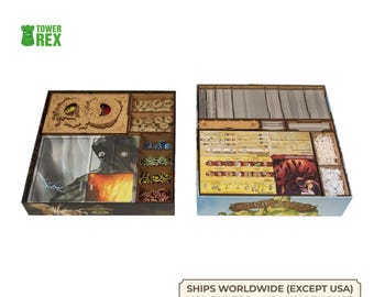 Organizador para Spirit Island + Todas as Expansões, Inserto de Armazenamento Compatível com o Jogo de Tabuleiro, Acessórios de Atualização, Presentes Nerds