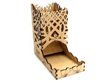 Magic Tree Dice Tower, Boardgame Accessory, Wooden Dice Tower, Dice Roller, Dice Accessories, Dice Thrower, DnD Geek Gift
