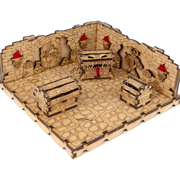 Treasure Room, Treasure Trove for DnD, Pathfinder, Frostgrave, TTRPG 28mm Terrain, Dungeons and Dragons, Dungeon Master DM Gift Mimic