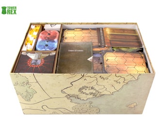 Gloomhaven Organizer 2nd-6th Ed Board Game, Gloomhaven Base Game Insert, Gloomhaven Storage Solution Upgrade and Accessory