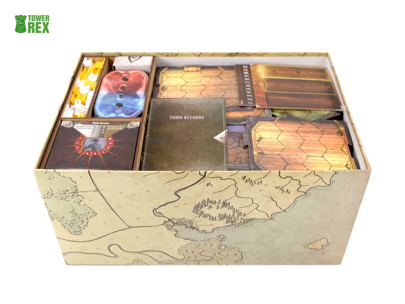 Insert suitable for Gloomhaven 2nd-6th edition Board Game | Gloomstalker's Organizer | Gloomhaven Base Game Storage Solution Upgrade