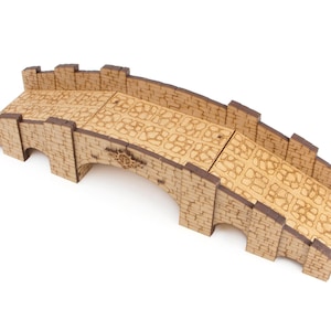 Terreno Bridge DnD para miniaturas a escala de 28 mm, Dungeons & Dragons, terreno de fantasía medieval para RPG, regalo para Dungeon Master, regalo para jugadores de mesa