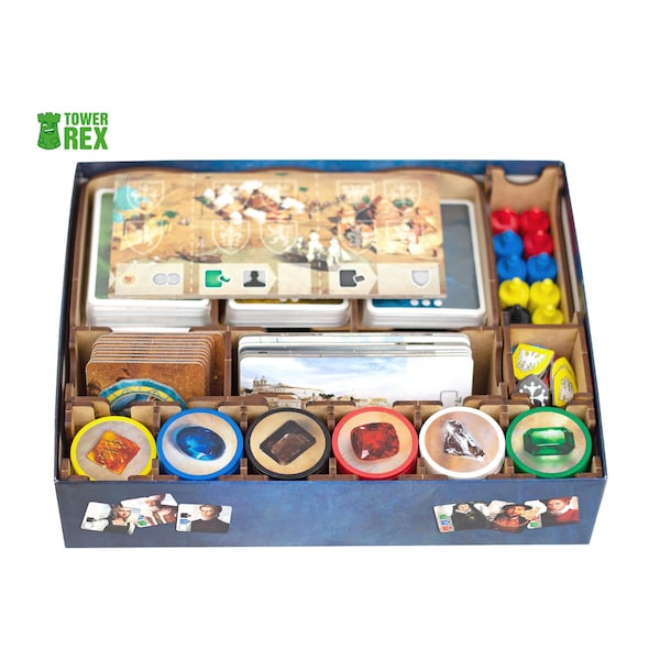 Organizer for Splendor and The Cities of Splendor Expansion, Storage Insert Compatible with Board Game, Nerdy Gifts