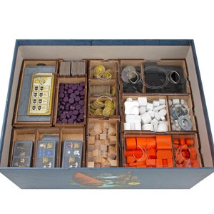 Organizer für Terra Mystica + Feuer und Eis, Merchants of the Seas, Mini-Erweiterung, Solobox, Einsatz kompatibel mit Brettspiel, Geek-Geschenk