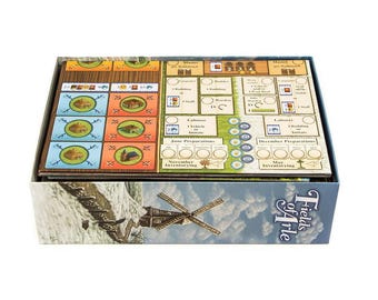 Organisatör för Fields of Arle + Tea and Trade Expansion, Förvaringsinsats för Brädspel, Tillbehörsuppgradering, Nördiga Gåvor