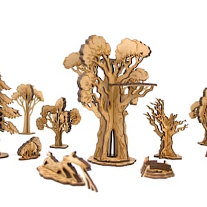 Mystery Forest, DnD Terrain, 28mm Terrain for Dungeons & Dragons, RPG, Scatter Fantasy Terrain for Village, Tabletop Gamer Gift