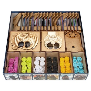 Organizer for Ethnos + Expansion. Pixies. Needs base game box to be placed in. This Storage insert kit is an awesome hobby gift idea for game geek. Wooden laser cut accessory is perfect addition to board game party. Only trays without any components