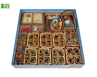 Quacks Organizer + Erweiterungen, Einsatz für das Brettspiel „Quacks of Quedlinburg“, Aufbewahrungslösung „Quacks of Quedlinburg“.