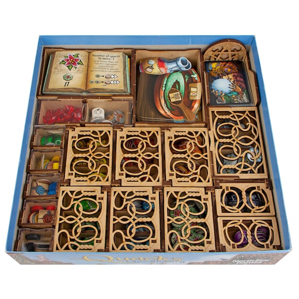 Organisateur Quacks + extensions, insert pour jeu de société Quacks of Quedlinburg, solution de stockage Quacks of Quedlinburg