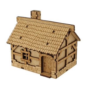 Small House, Fantasy Terrain, 28mm Scale, Dungeon Terrain, RPG, Dungeons & Dragons