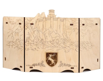 Lords' Shields (6 pcs) Compatible with A Game of Thrones Board Game, Wooden Player Shields, Board Game Dashboard, Game Organizer, Geek Gift