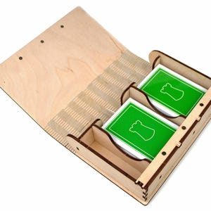 Commander-Deckbox, TCG/LCG-Kartenhalter für über 100 Karten, Holz-Kartenhalter für MTG-Decks