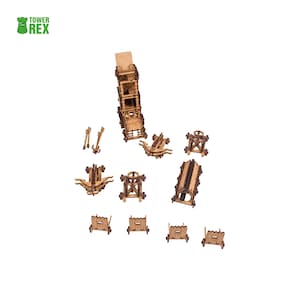 Siege Engines Set Terrain, DnD, Pathfinder, Frostgrave, TTRPG, 28mm Terrain, Dungeons and Dragons Scatter Terrain, Dungeon Master DM Gift