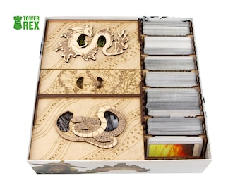 Organizer for Spirit Island + Jagged Earth, Branch&Claw Expansions, Storage Insert Compatible with Board Game, Tabletop Gamer Gift
