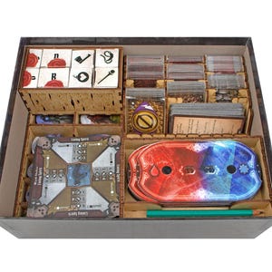 Organizador para Gloomhaven Jaws of the Lion o paquete con tablero, inserto de almacenamiento compatible con juego de mesa, regalos nerd