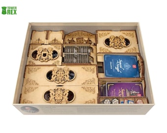 Organizer voor het bordspel Imperial Struggle, houten opbergoplossing voor inzetstukken, organizer voor kaarten en fiches, accessoires voor bordspellen
