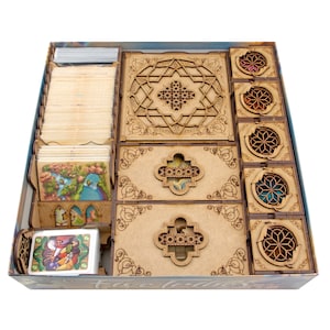 Five Tribes + Expansions Organizer, Insert for Five Tribes Board Game, Five Tribes + Artisans, Thieves of Naqala Storage Solution Upgrade