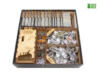 Organizer for Dead of Winter: Crossroads + Dice Tower, Storage Insert Compatible with Board Game, Game Night, Tabletop Gamer Gift Accessory