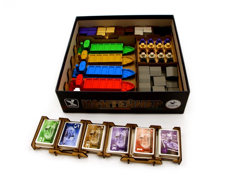 Container Organizer Wood Insert for Container Board Game Etsy
