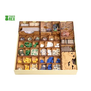 Darwin's Journey Organizer, Darwins Journey Wooden Insert, Board Game Storage Box, Game Upgrade Laser Cut Tray, Geek Gift Accessories