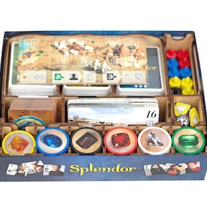 Splendor & Expansions Organizer, Insert for Splendor Board Game, Splendor + Expansion Storage Solution