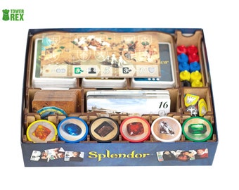 Splendor & Expansions Organizer, Insert for Splendor Board Game, Splendor + Expansion Storage Solution