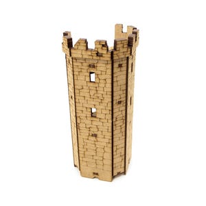 Eckturm-Gelände für Dungeons & Dragons, 28-mm-Miniaturen, Burggelände für Rollenspiele, Geschenk für Spielleiter, Geschenk für Tabletop-Spieler