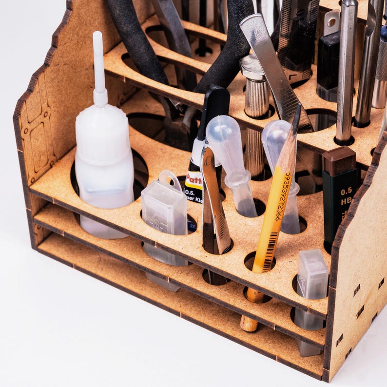 Tool Rack and Paintbrush Stand, DIY Storage Shelf, Tool Station for ...