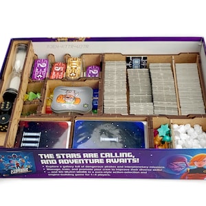 Galaxy Trucker + Expansion Organizer, Insert for Galaxy Trucker Board Game, Galaxy Trucker Boardgame Storage Solution Upgrade