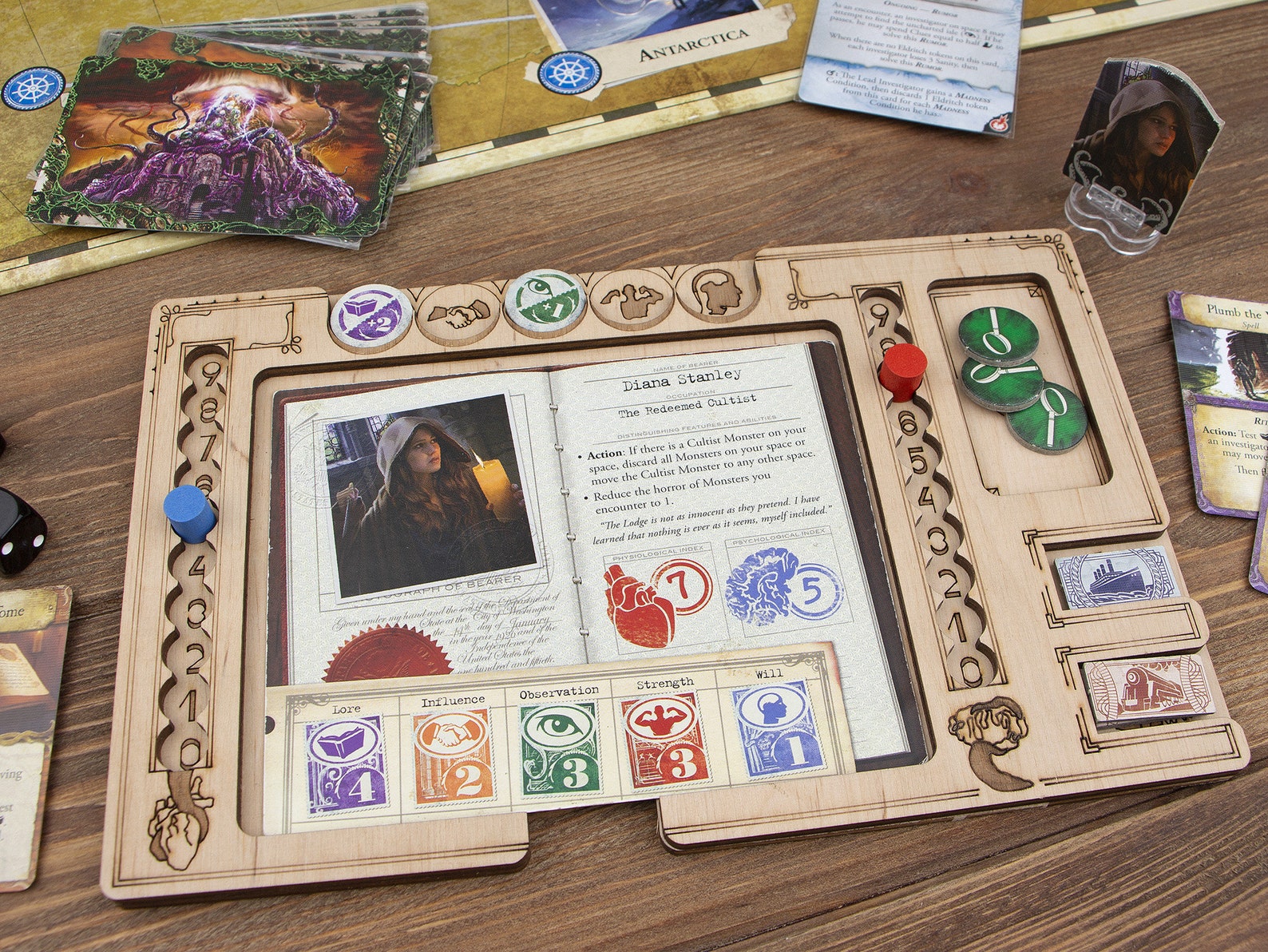 Organizer Compatible With Eldritch Horror Board Game Wood Etsy