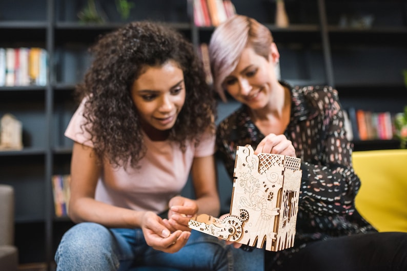 Steampunk Dice Tower is an awesome hobby gift idea for game geek. Wooden laser cut dice roller is perfect addition to board game party. Level up your experience with towerrex accessories. Only tray without any dice