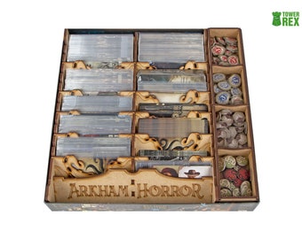 Organizer for Arkham Horror LCG + Expansions (up to 8 small), Storage Insert for Board Game, Accessories Geek Gift, Tabletop Gamer Gift