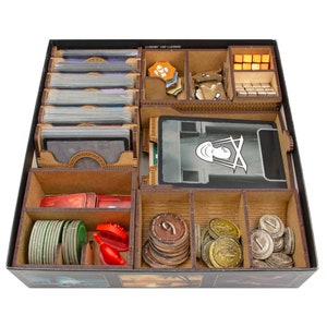 7 Wonders Duel Organizer + Expansions, Insert for 7 Wonders + Agora & Pantheon Duel Board Game, 7 Wonders Duel Storage Solution Upgrade