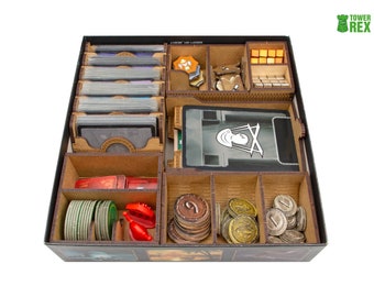 7 Wonders Duel Organizer + Expansions, Insert for 7 Wonders + Agora & Pantheon Duel Board Game, 7 Wonders Duel Storage Solution Upgrade