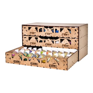 Caja portapinturas para botellas de 25 mm, estante modular para pinturas, organizador de pinturas, almacenamiento de pinturas para aficionados, estación de pintura