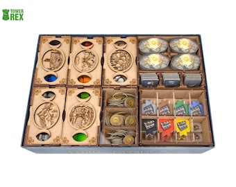 Opbergdoos voor Terra Mystica Big Box + uitbreidingen, houten inzetstuk compatibel met Terra Mystica, opbergoplossing voor bordspellen, spelupgrade
