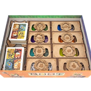 Organizer for Root + The Underworld, The Riverfolk, The Exiles, Partisans Deck Expansion, Insert Compatible with Game, Gift for Board Gamers