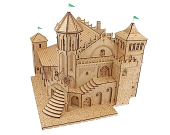 Het kasteel van de koning - Dungeons & Dragons-terrein, schaal 28 mm - Fantasy-terrein voor miniaturen, geschikt voor Dungeons & Dragons, Pathfinder en andere RPG's. Een ideaal cadeau voor de Dungeon Master.