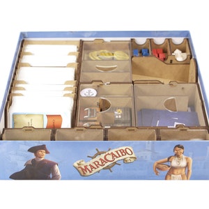 Maracaibo Organizer, Insert for Maracaibo Base Board Game, Maracaibo Wooden Storage Solution Upgrade