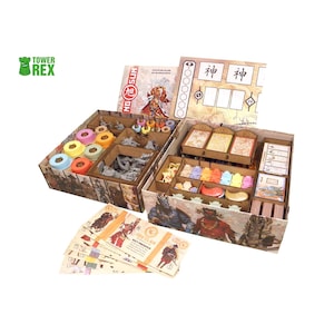 Organizador para Rising Sun y Daimyo Box, expansión Dynasty, Kami Unbound, inserto compatible con juego de mesa, regalos nerd