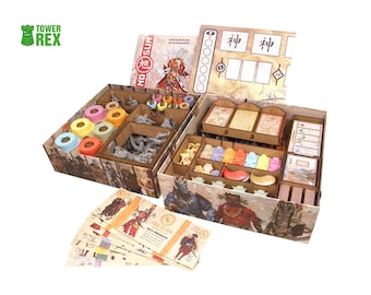 Organizer for Rising Sun and Daimyo Box, Dynasty Expansion, Kami Unbound, Insert Compatible with Board Game, Nerdy Gifts